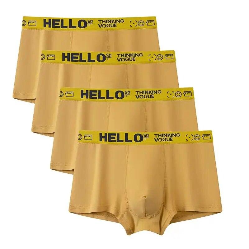 4Pcs Men Underwear Men's Boxers Sexy Underpants Comfortable Breathable Fashion Boys' Panties Underwear Boxershorts Men