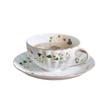 Einfache Tasse Britischer Schwarzer Tee Floral Keramik Kürbis Tasse und Untertasse Nordischer Stil Kaffeetasse und Untertasse Set