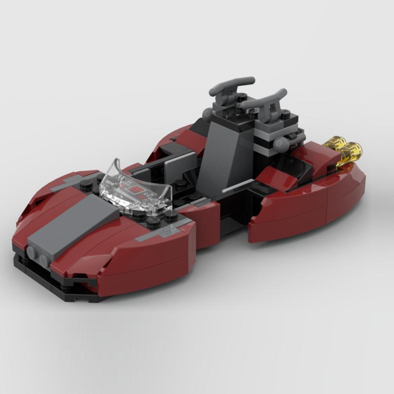 MOC Space Wars Speeder AT TE Transport Fighters Movie Model Building Blocks Bricks Kids Toys for Gifts