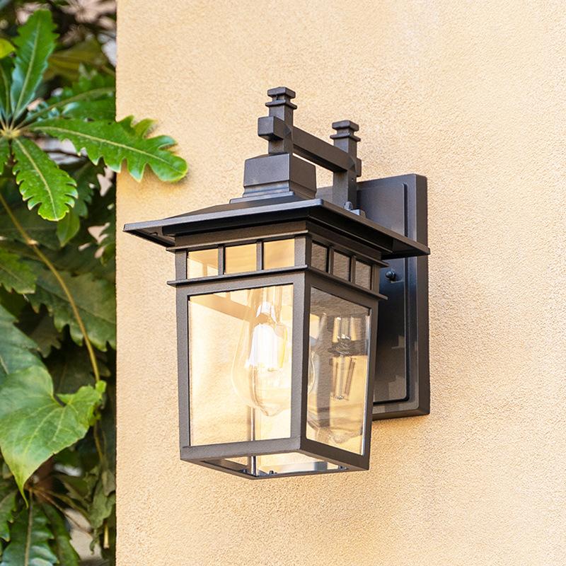 LED outdoor waterproof wall lamp iron painted garden balcony corridor wall lamp minimalist decorative wall lamp AC110-220V