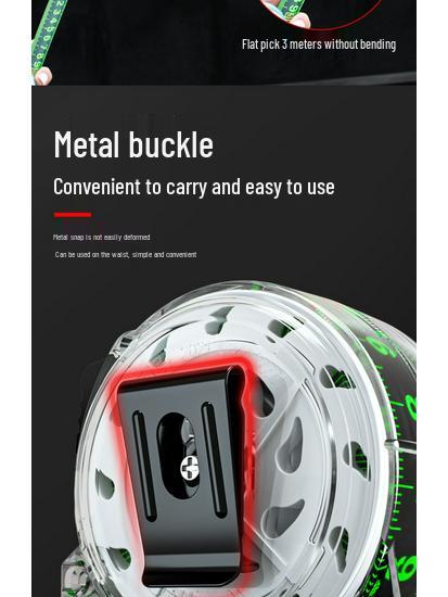 Self-Locking Fluorescent Steel Tape Measure: High Precision, Wear-Resistant, Extra Thick Ruler for Household and Height Measurement