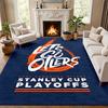 Edmonton Oilers Carpet Door Mat for Living Room or Bedroom Protective Mat Under Chair Office Decoration Christmas Gift Birthday Present