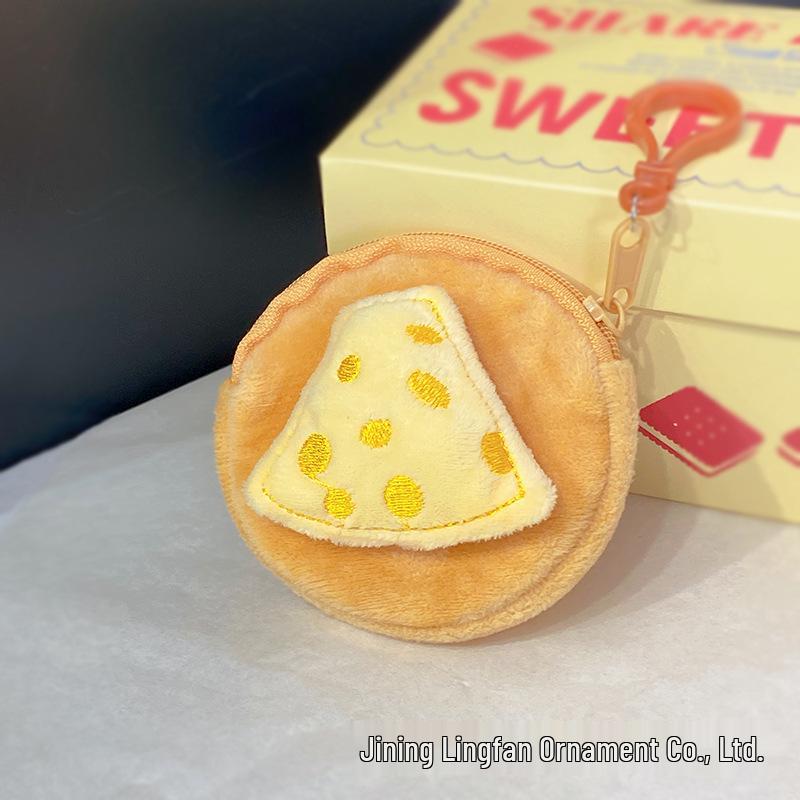 Японская милая монетница-тост - Женский плюшевый кошелек и держатель для карт