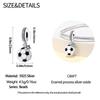 Popular Copper Sports Football, Badminton & Baseball Dangle Charm Fits Brand Bracelet For Kids Jewelry Gift