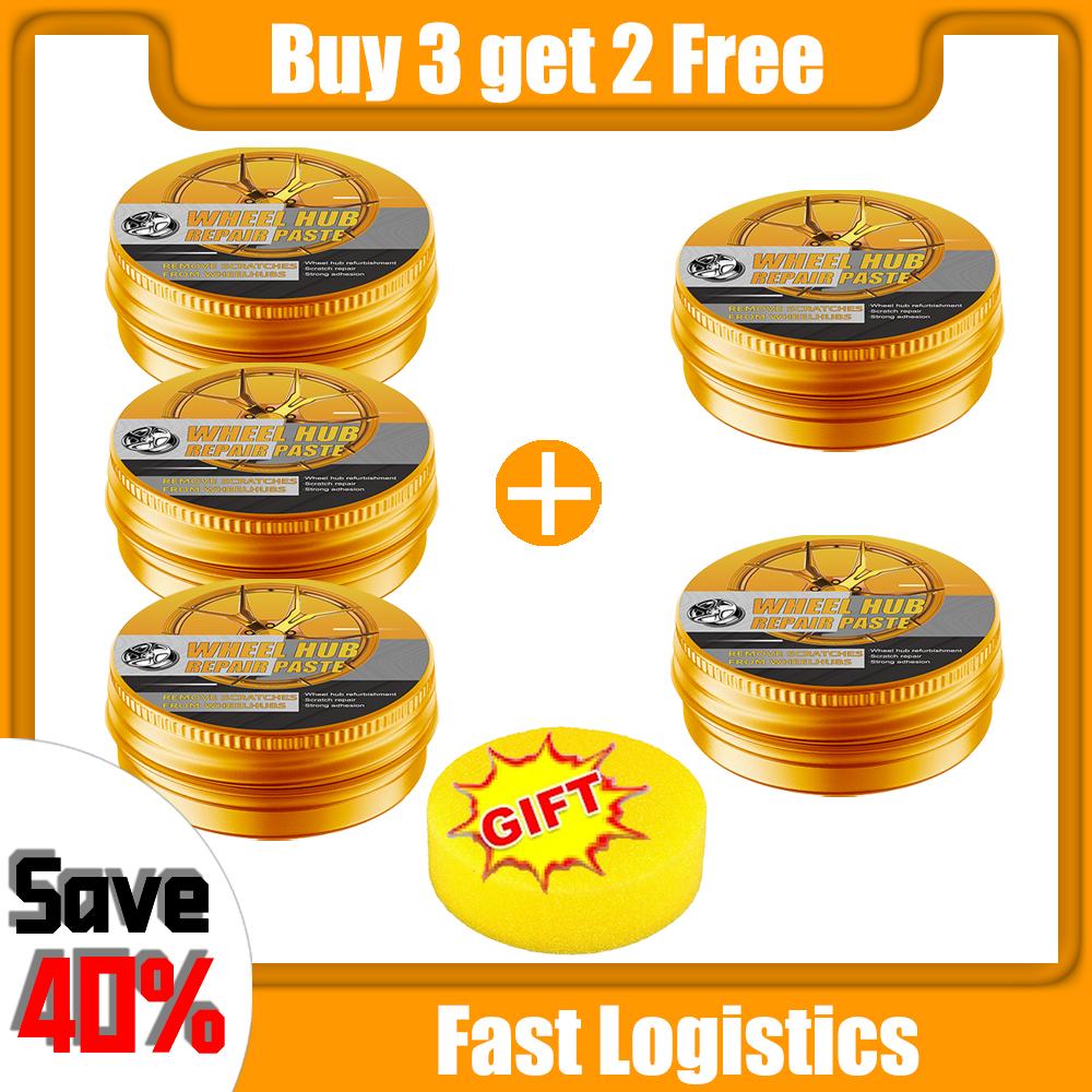 Car Wheel Hub Scratch Refurbishment Paste, Tire Rim Scratch Paint Repair Paste - Aluminum and Steel Rings Dent Restore Care