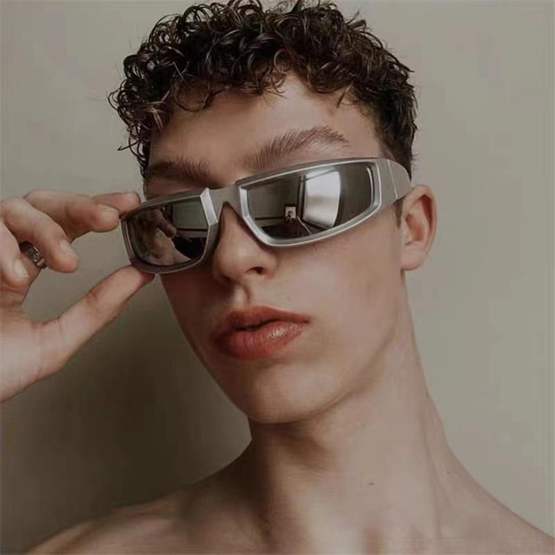 New Y2k Sunglasses For Women Vintage Punk Men's Sun Glasses Retro Oval Mirror Lenses Eyewear Outdoor Cycling Goggle UV400