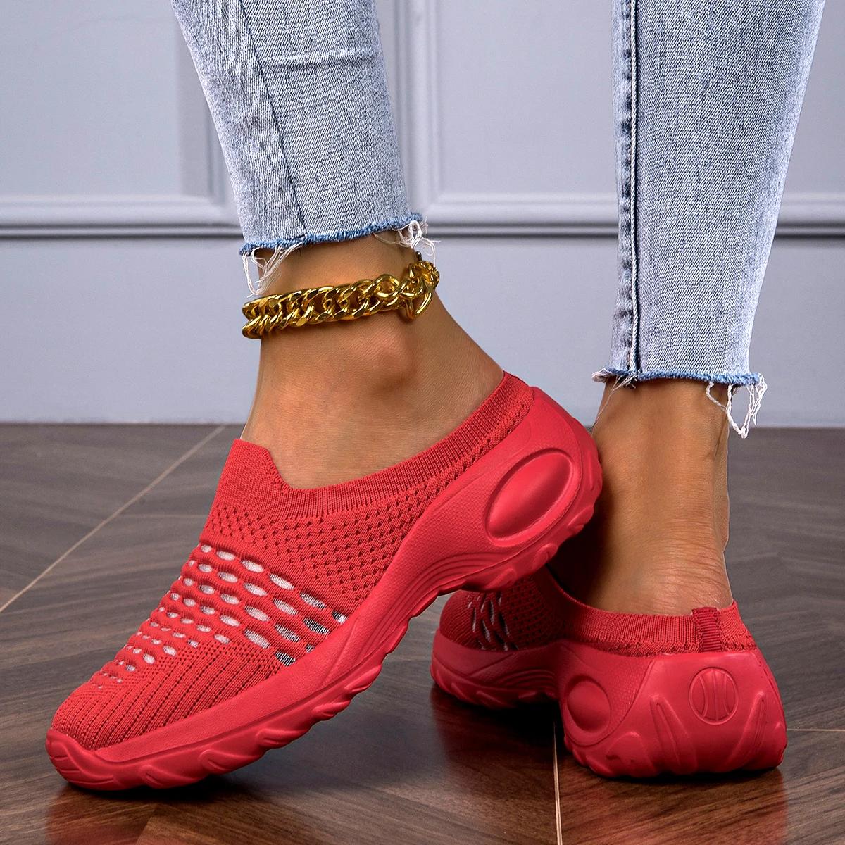 

Ортопедические сабо Lady Mesh с поддержкой свода стопы, дышащие уличные тапочки для женщин 43 красный