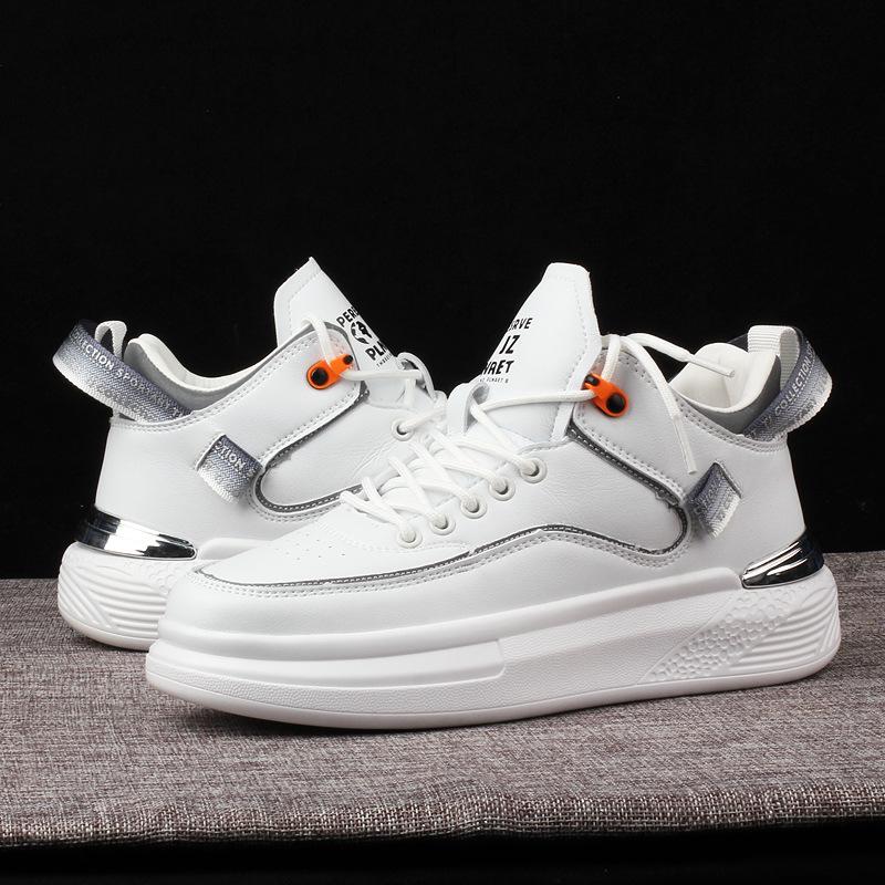 Podzimní a zimní novinka Pánské Módní boty se silnou podrážkou Střední Pomoc Muži Běžné Sportovní boty Studentské boty na skateboard Měkká podrážka Pánské Cestovní boty