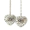 Les Trésors De Lily [P2413] - White 'Love' Silver Earrings (rhodium-plated) - 40x12 Mm
