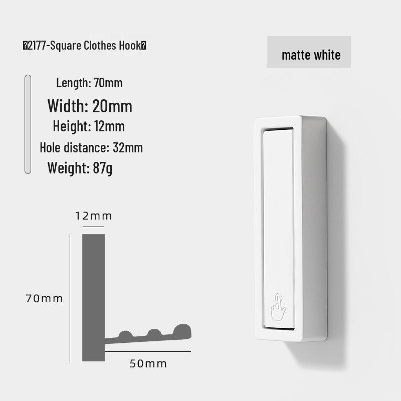 Modern Minimalist Foldable Zinc Alloy Coat and Hat Hook