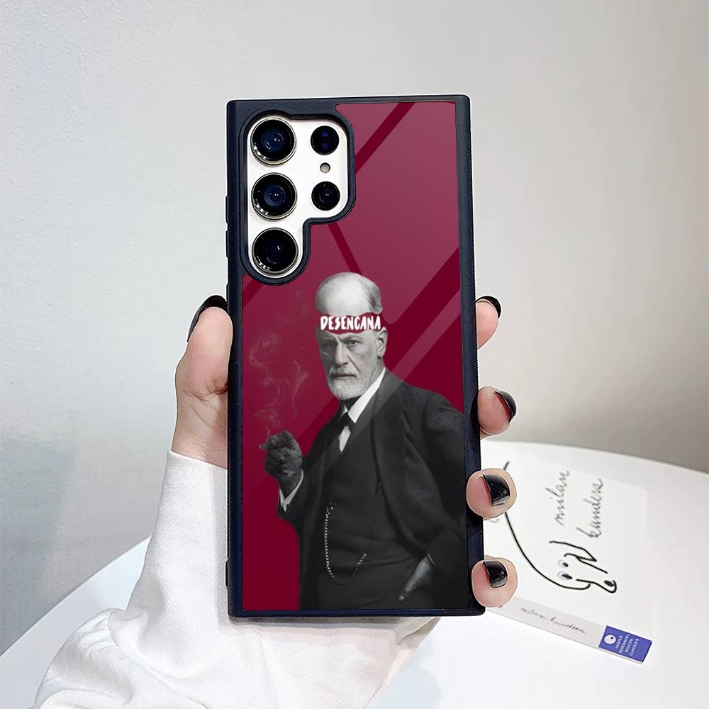 Sigmund Freud Phone Case For Samsung Galaxy S26 S25 S24 S23 S22 S21 S20 FE Edge Pro Plus Ultra PC+TPU Cover