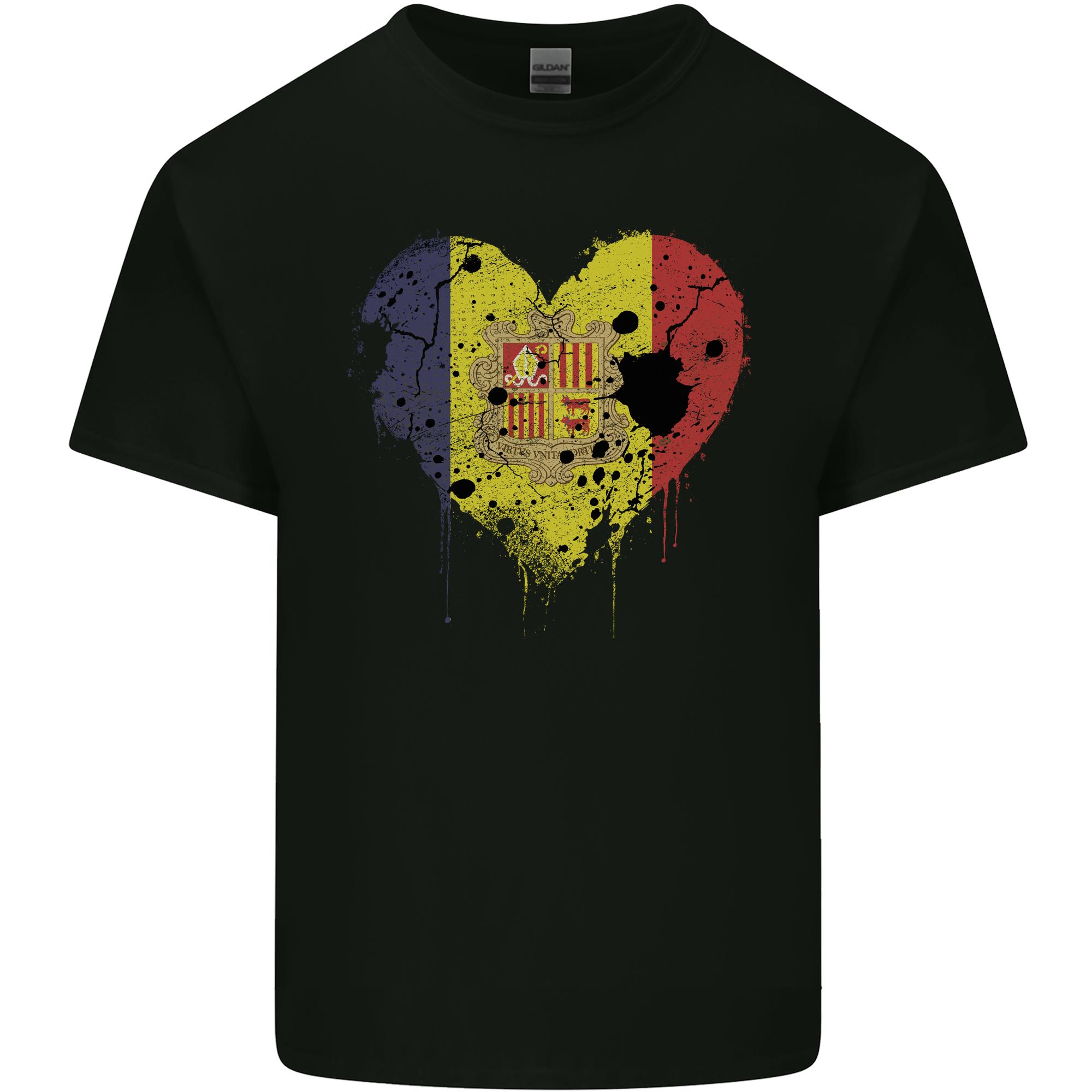 Love Andorra Flag Andorran Day Football Unisexs Light Cotton TShirt S