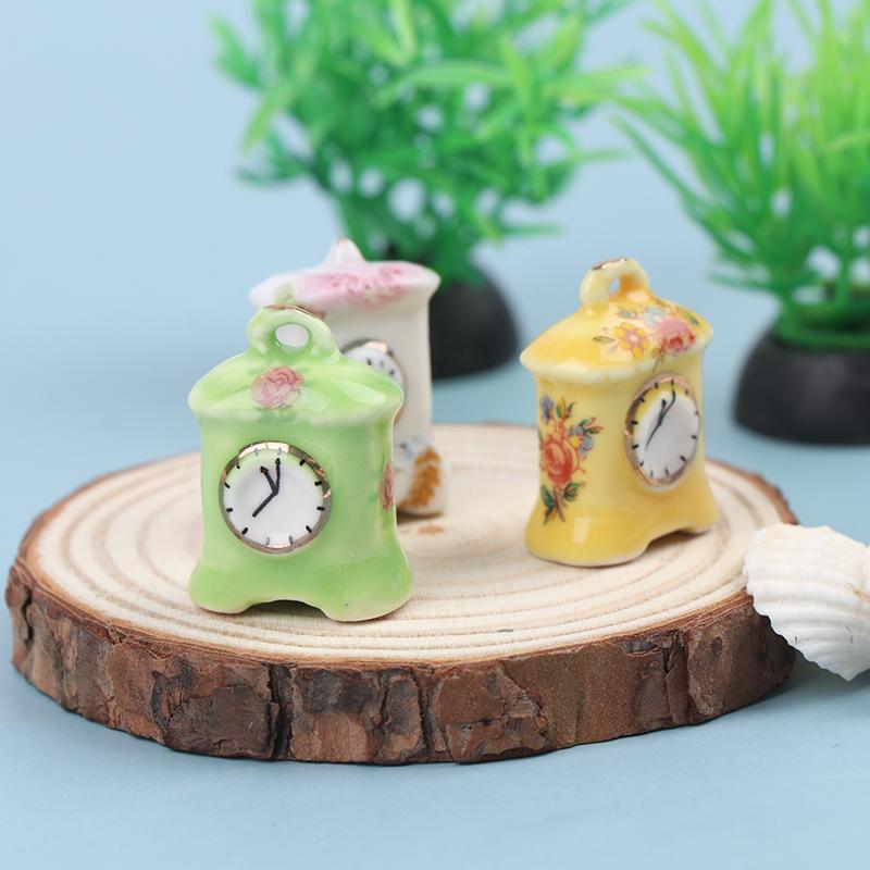 3Pcs/Set 1/12 Miniature Accessories Mini Clock Model Toys For Doll House Decor