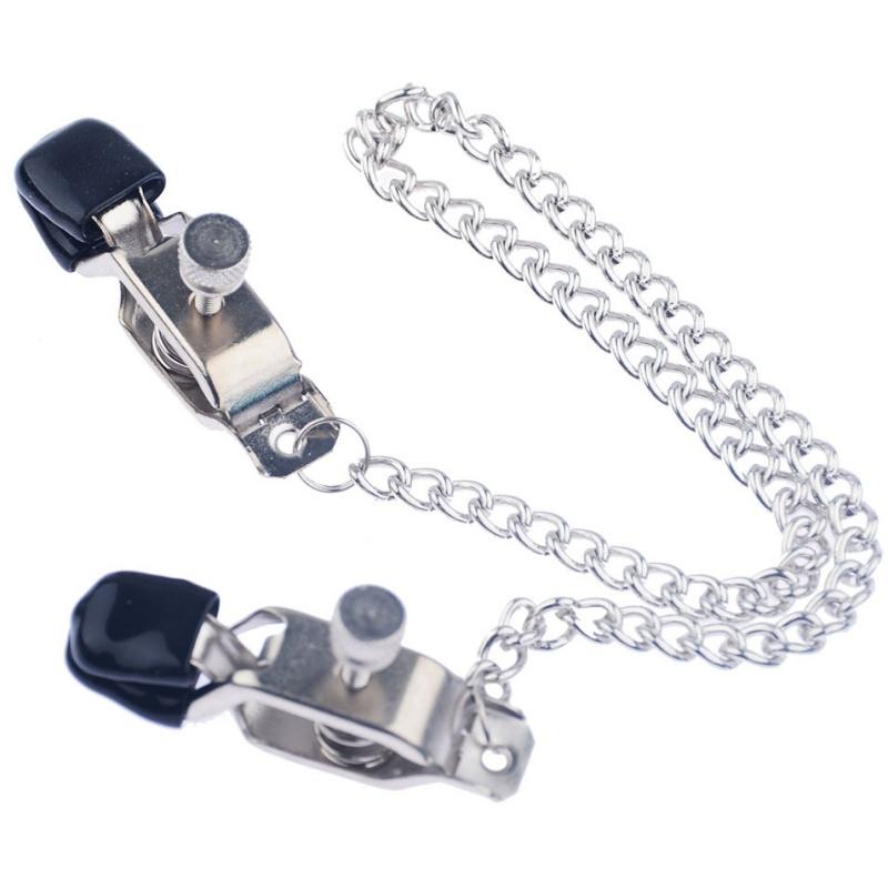 Metal Adjustable Nipple Clamps- Bondage&Flirting Gadgets for Women,Erotic Breast Tweezers with Chest Clip for Adult SM Games