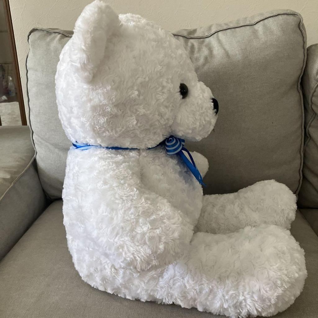 [USED] Fluffy Large White Bear 67cm Teddy Bear