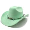Ethnic Style Western Cowboy Hat With Large Brim For Outdoor Sunshade And Breathability