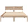 Bed Frame with Headboard Brown 120 X 200 Cm Solid Pine Wood
