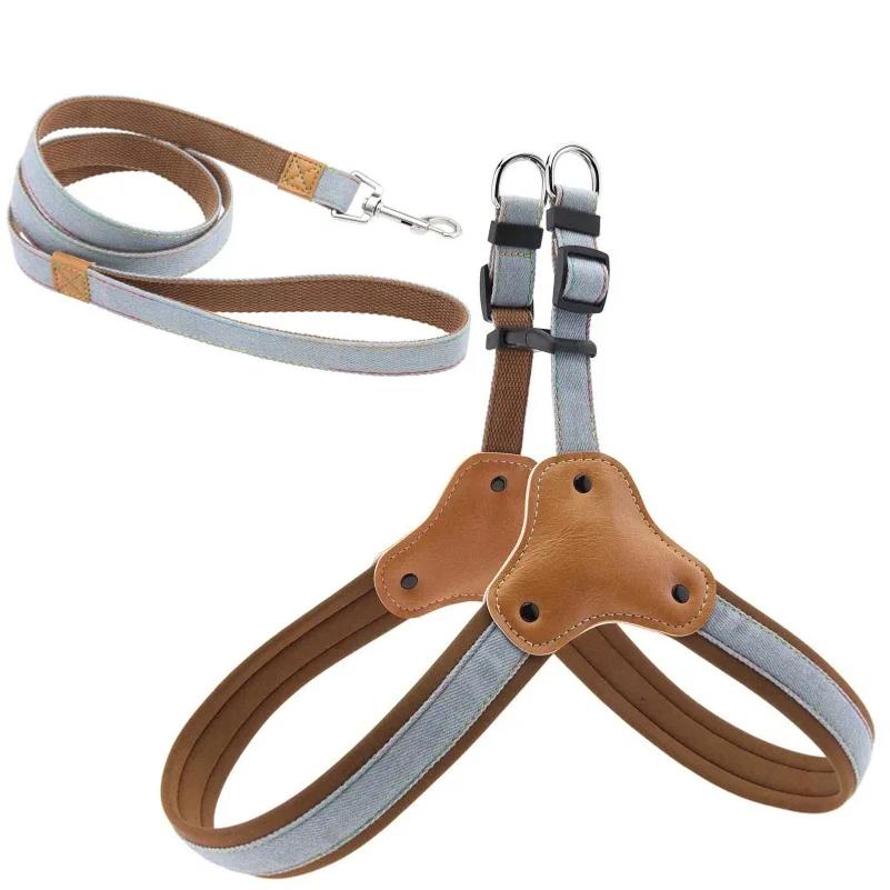 Pet Leash Dog Harness Explosion-proof Breathable Adjustable Small Medium and Large Saddle Dog Walking Rope Chain