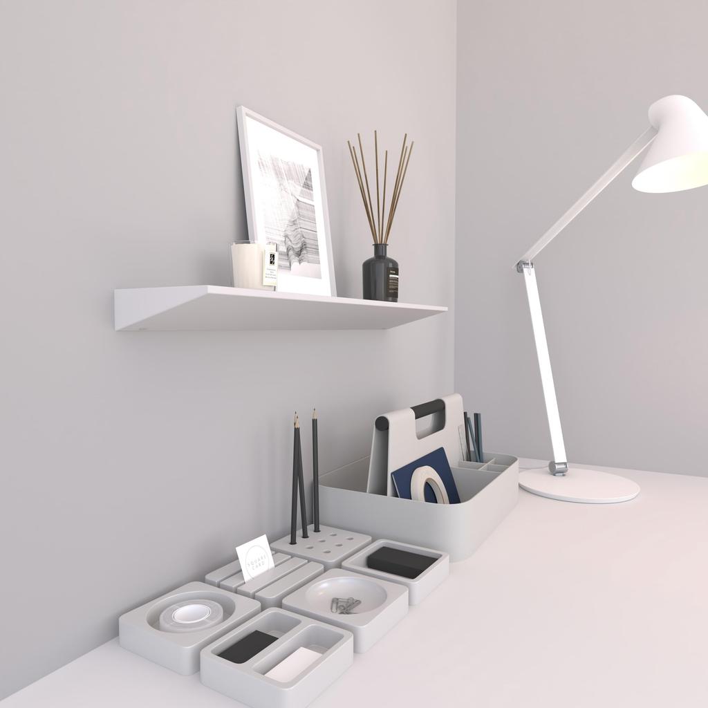 ALMETAX Wall Shelf - Suitable for Rental Properties - No Drilling Required - Storage Shelf - Push Pin Attachment - Drywall - Wall Mounted Shelf - DIY