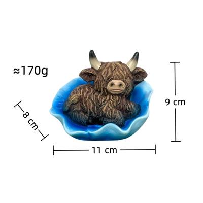 Trendy Resin Yak Figurines Handicrafts Cute Yak Doll Creative Garden Courtyard Decor Gift