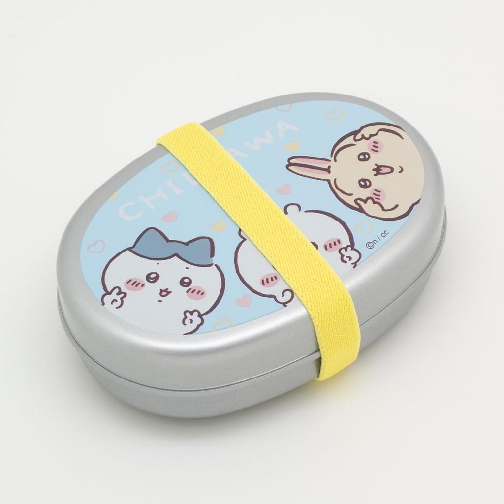 OSK Aluminum Lunch Chiikawa CKW with Lunch Belt and Made in Children's Box, Medium, 350ml, No.4, Divider, Japan, AL-5