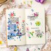10 pcs Retro Waterproof Flower Stickers, Long Decorative Decals, Artistic Journaling Supplies