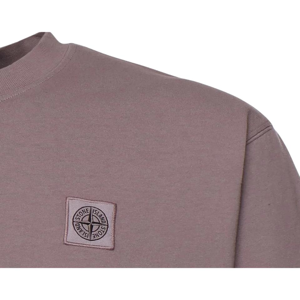 Stone Island Round Neck Knitted Logo Short Sleeve T-Shirt Men Tops L1S152100030S0115V008F