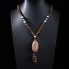 Ethnic Retro Vajra Bodhi Pendant Necklace with Wooden Beads