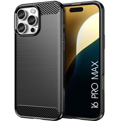 Schutzhülle - BOOLING - für iPhone 16 Pro Max - Verstärkt stoßfest - Silikon - Schwarz