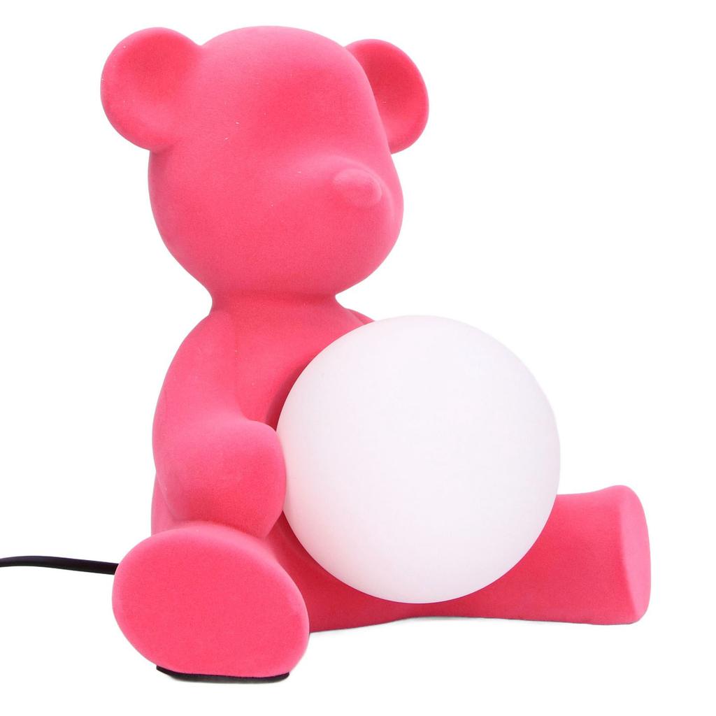 Cartoon Table Lamp LED Cute Decorative 3 Color Plug Powered Teddy Night Light for ChildrenPink EU