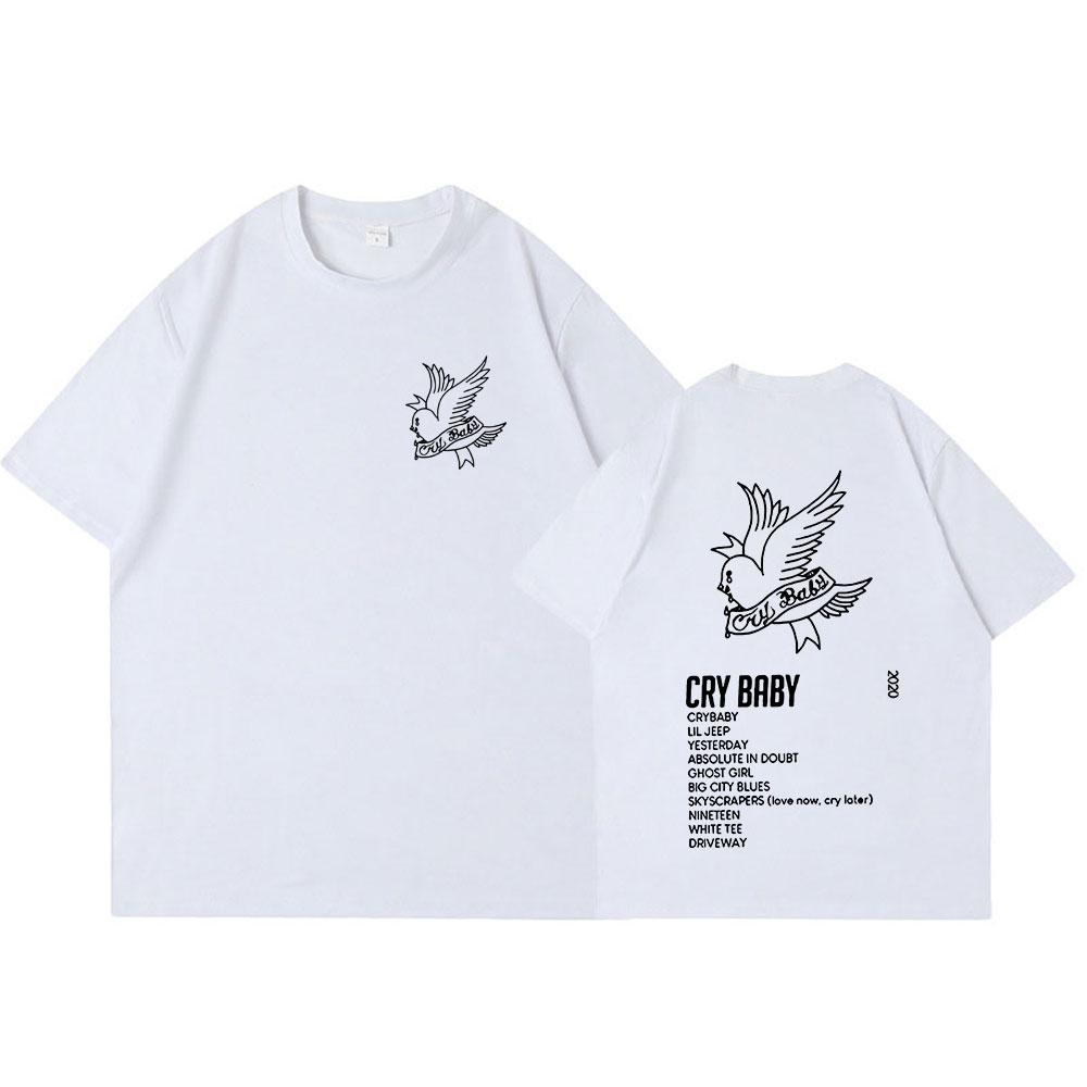 Rapper Lil Peep CryBaby Music Album T Shirt Unisex Women Fashion Hip Hop Short Sleeve Tshirt High Quality Oversized Cotton Tshirt