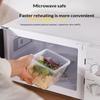 Heat Resistant Plastic Lunch Box Kitchen Fry Microwave Se Food Container Fruit Storage Shed Box Rectangular Divided Lid