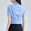 Teluoman Women's Short Sleeve Professional Wrinkle-Free Shirt
