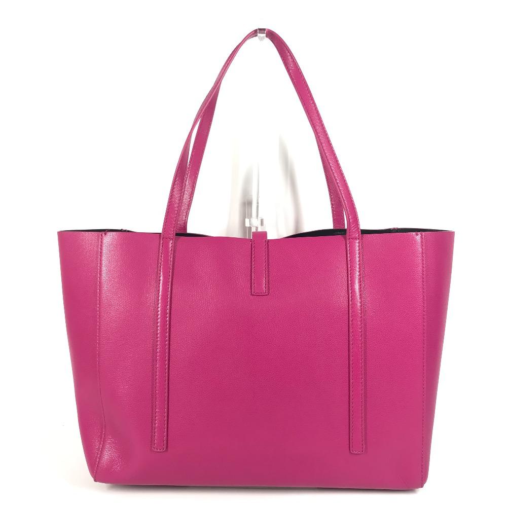 TIFFANY&Co. Logo Bag Tote Bag Shawl Shoulder Bag Leather Pink Based/Black