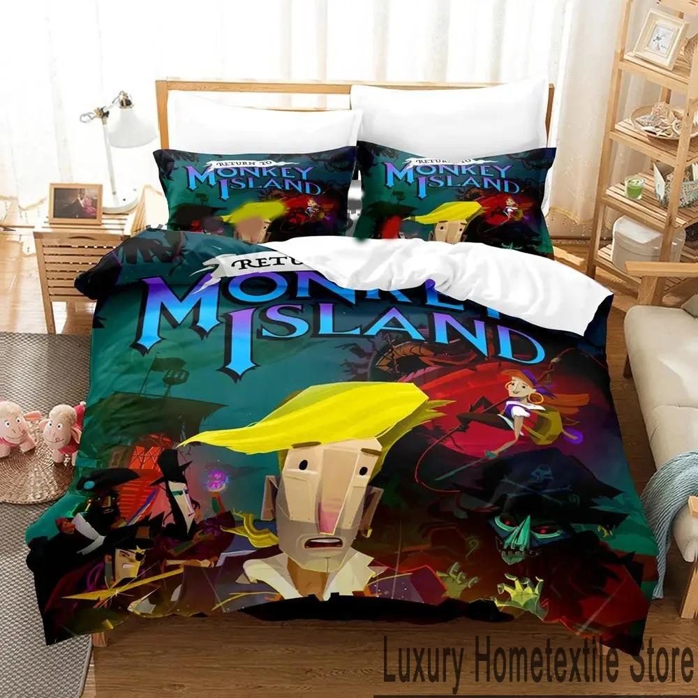 3D Print Monkey Island Lechuck Bedding Set Boys Girls Twin Queen King Size Duvet Cover Pillowcase Bed Boys Adult
