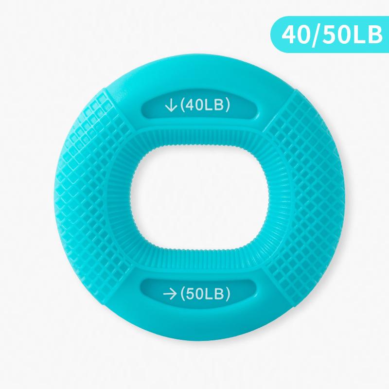 

1 шт. Двойной силовой тренажер для рук, реабилитационный тренажер, силиконовое кольцо для захвата, повышение силы запястья синий