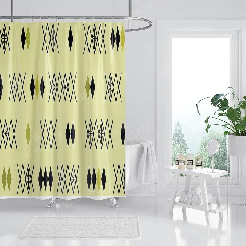 Wodoodporne zasłony prysznicowe z tkaniny Akcesoria do zasłon łazienkowych Zasłona kąpielowa pod prysznic 180x200 240*200 dekoracja boho abstrakcyjna