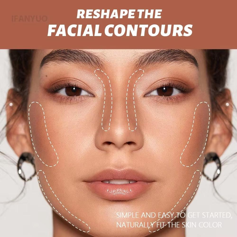 8barevný tekutý konturovací korektor, voděodolný, rozjasňující krycí make-up, sochařská silueta, obrys, konturovací make-up