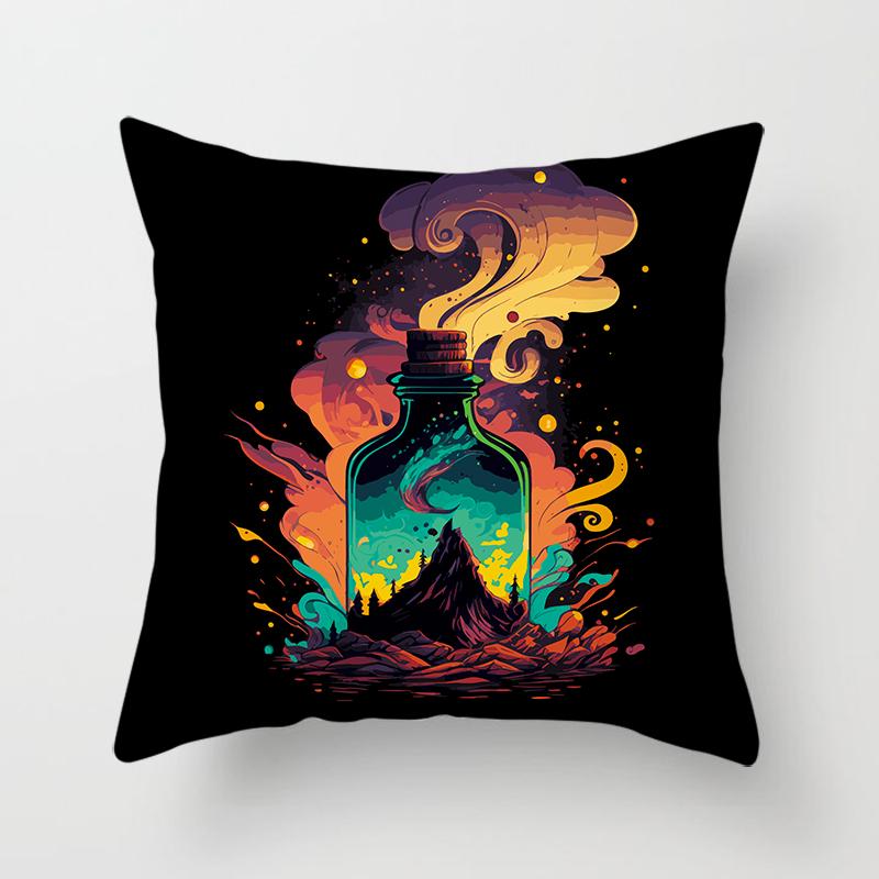 Fashion magic bottle pillowcase decoration printing square  car sofa fashion cushion cover 45*45cm home improvement