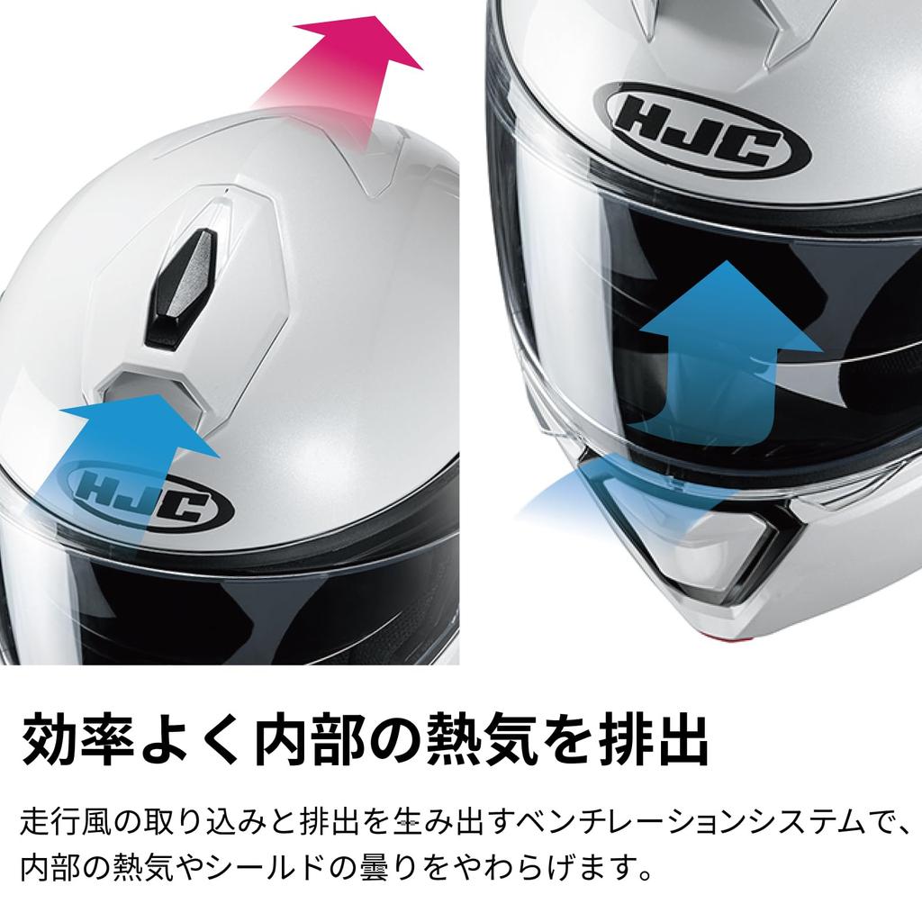 Full Face Pearl White i90 Solid HJH191 [HJC Helmet] (Size M)