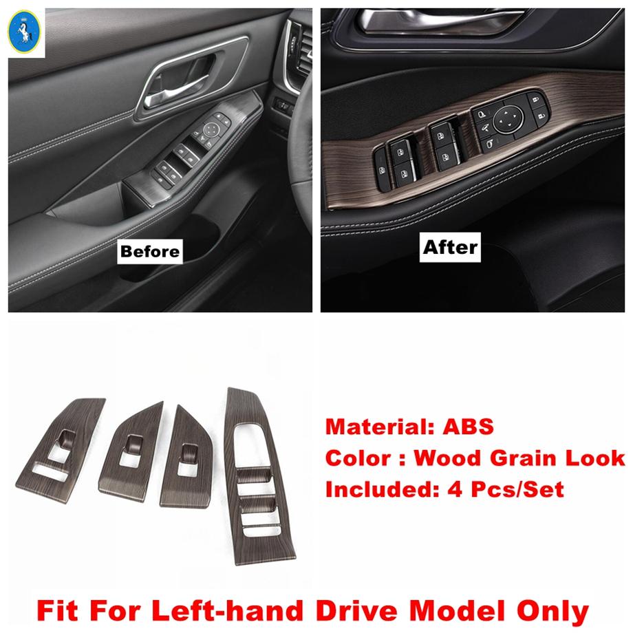 Wood Grain Interior Head Lamps / Cup Holder / Air AC Cover Trim For Nissan X-Trail X Trail / Rogue T33  - 2025 Accessories