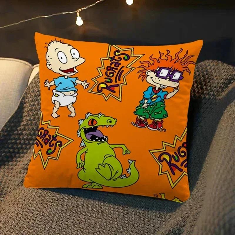 cartoon Pillowcases R-Rugrats Square Cushion Cover Luxury Pillow Cover Pillow Case Sofa Bed Room Decor Dakimakura Wedding Gift