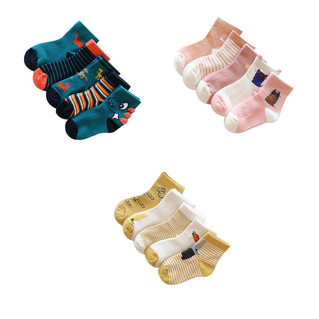 5 Pair Baby Boy Socks Children Autumn Winter Boy Socks Cartoon Socks Girls Kids Breathable Cotton Sport Sock
