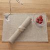 Demetex Cotton-Linen Placemats, Double-Layered, Solid Color, Japanese Style, Flexible, Thick, Insulated, Non-Slip, Easy to Clean, Washable, Kitchen De