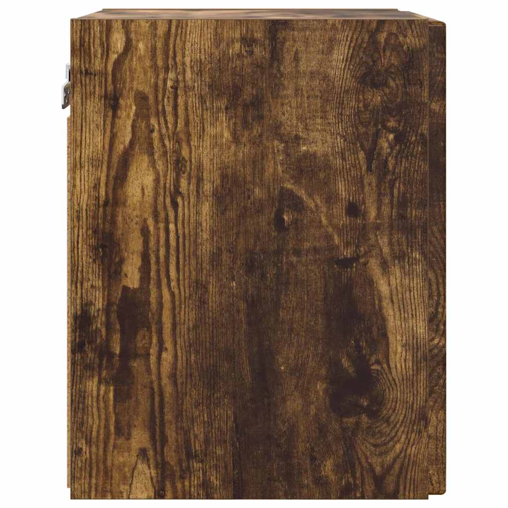 TV Wall Cabinet Smoked Oak 30 x 31 x 40 cm Engineered Wood