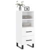 VidaXL Buffet High-Gloss White 34.5x34x90 Cm Engineered Wood 828694