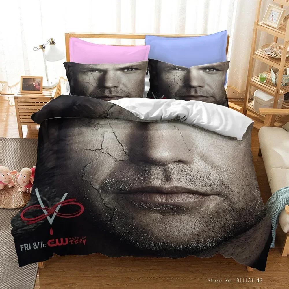 

3D Vampire Diaries Bedding Set 3D Printed Suitable For Bedroom Duvet Cover Set With Pillowcases Kids Home Textile EU Single(135*200cm)3pcs
