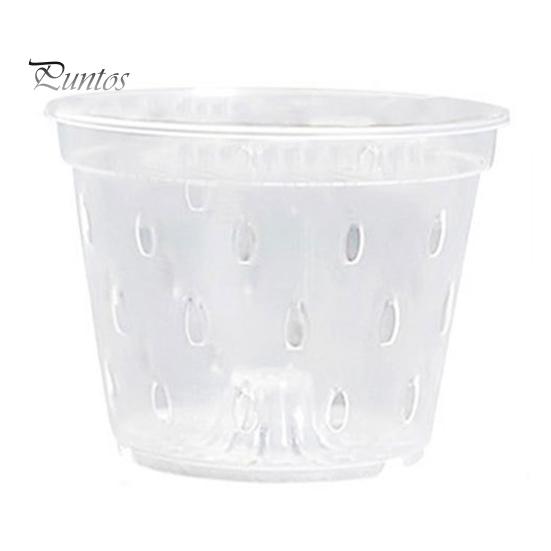 Clear Orchid Pot Reusable Orchid Flowerpot with Holes Plastic Ventilated Planter for Repotting Growing Indoor Outdoor Orchids
