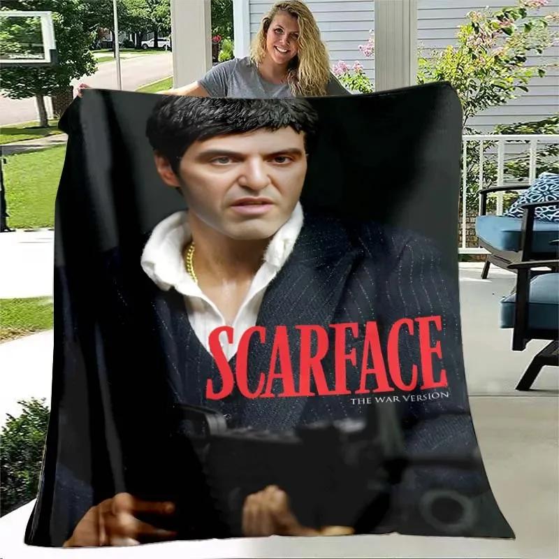 3D Scarface movie pattern printed blanket living room bedroom home decor picnic blankets for children's room bed birthday gift