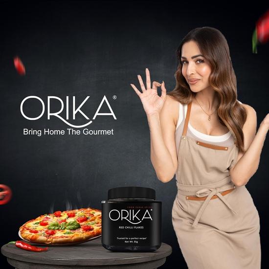 Fulgi de ardei iute Orika 40g | Condiment ideal pentru pizza, paste și pâine cu usturoi | Fără arome și coloranți artificiali